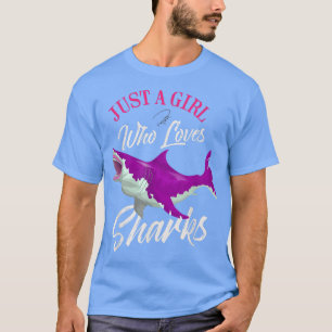 Gewoon een meisje dat van Sharks houdt488 T-shirt