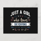 Gewoon een meisje dat van skydiven houdt, leuke ge briefkaart (Voorkant)