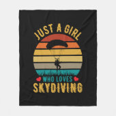 Gewoon een meisje dat van skydiving houdt fleece deken (Voorkant)
