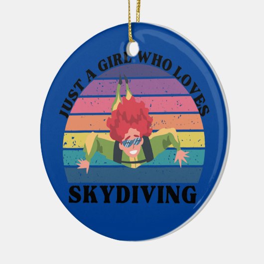 Gewoon een meisje dat van Skydiving houdt Keramisch Ornament (Links)