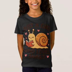 gewoon een meisje dat van slakken houdt H Girls Je T-shirt