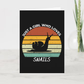 Gewoon een meisje dat van slakken houdt kaart (Voorkant)