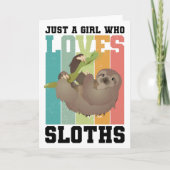 Gewoon een meisje dat van Sloths houdt... . Kaart (Voorkant)