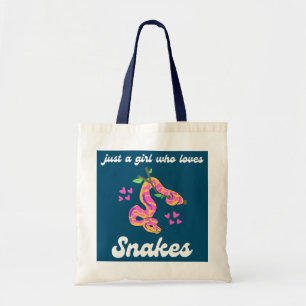 Gewoon een meisje dat van snakes Cute Snake Animal Tote Bag