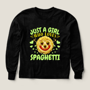 gewoon een meisje dat van spaghetti-ontwerp houdt