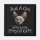 Gewoon een meisje dat van Sphynx houdt Magneet (Voorkant)