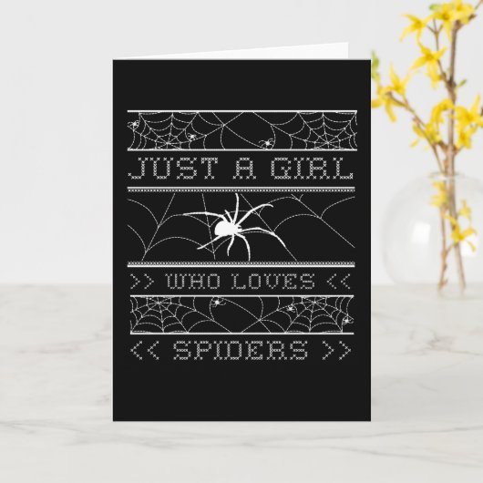 Gewoon een meisje dat van Spiders houdt, Ugly Hall Kaart (Gele Bloem)