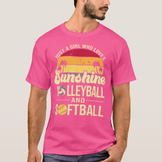 Gewoon een meisje dat van Sunshine Volleyball houd T-shirt