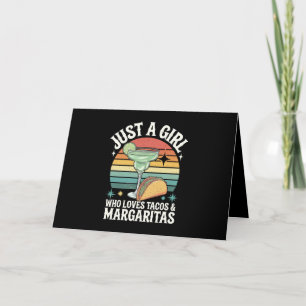 Gewoon een meisje dat van Tacos en Margarita Mexic Bedankkaart