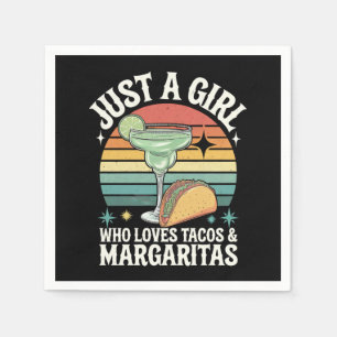 Gewoon Een Meisje Dat Van Tacos En Margarita Mexic Servet