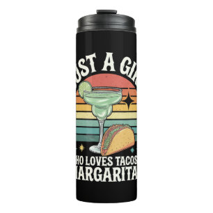 Gewoon een meisje dat van Tacos en Margarita Mexic Thermosbeker