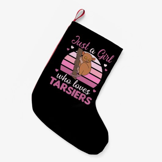 Gewoon een meisje dat van Tarsiers houdt. Kleine Kerstsok (Voorkant (Hangend))