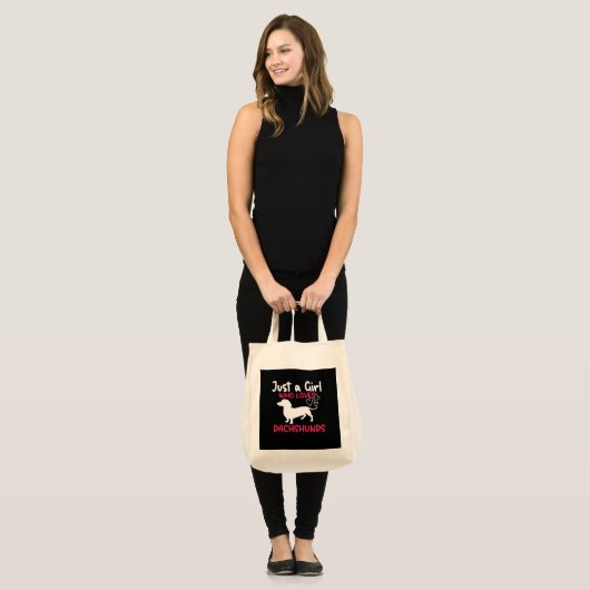 GEWOON EEN MEISJE DAT VAN TECKELS HOUDT TOTE BAG (Voorkant (model))