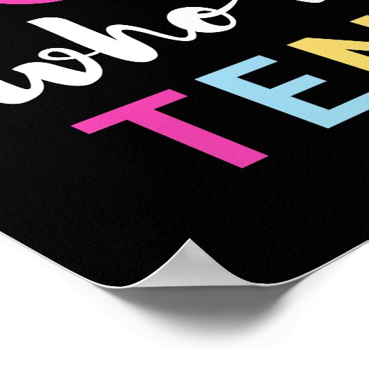 Gewoon een meisje dat van tennis houdt poster (Hoek)