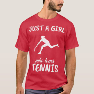 Gewoon een meisje dat van Tennis houdt T-shirt