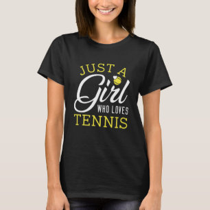 Gewoon een meisje dat van Tennis houdt T-shirt