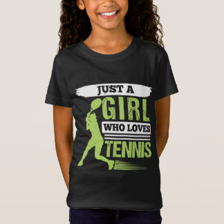 Gewoon een meisje dat van Tennis houdt T-shirt