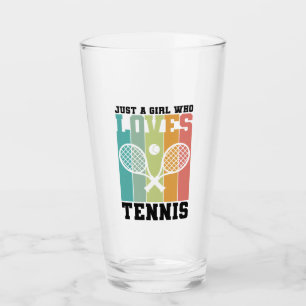 Gewoon een meisje dat van Tennis houdt Tennis Pl Glas