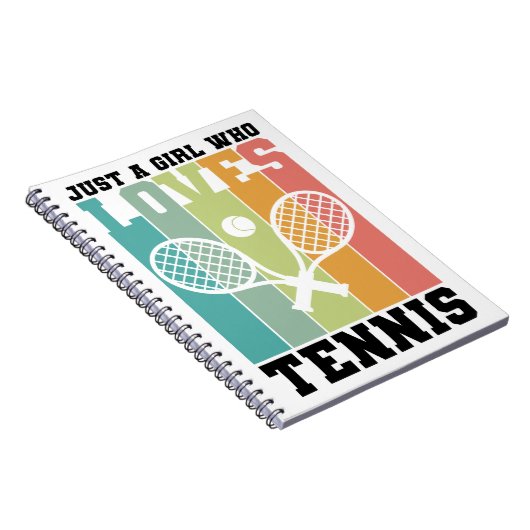 Gewoon een meisje dat van Tennis houdt | Tennis Pl Notitieboek (Rechterzijde)