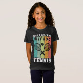 Gewoon een meisje dat van Tennis houdt | Tennis Pl T-shirt (Voorkant volledig)