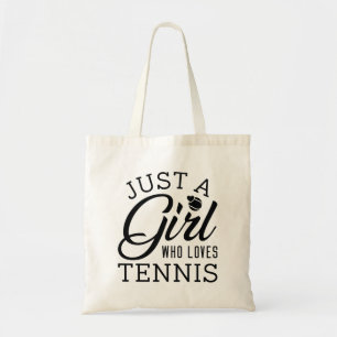 Gewoon een meisje dat van Tennis houdt Tote Bag