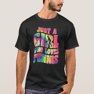 Gewoon een meisje dat van Tennis Tennis Player Spo T-shirt