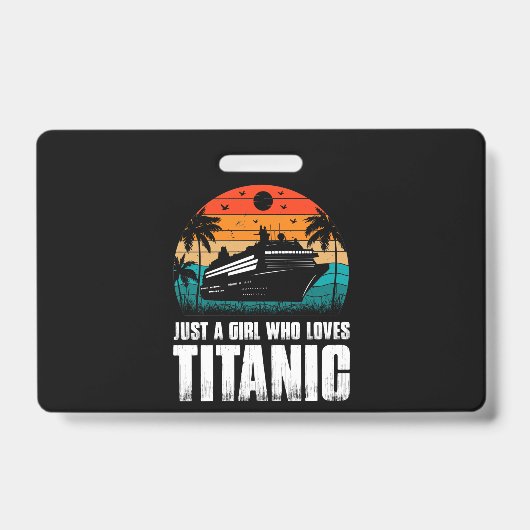 Gewoon een meisje dat van Titanic houdt Badge (Voorzijde)