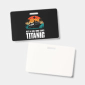 Gewoon een meisje dat van Titanic houdt Badge (Voor- en achterkant)