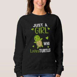 Gewoon een meisje dat van Turtles houdt - schattig Trui
