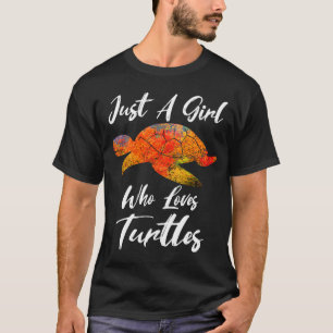 Gewoon een meisje dat van Turtles houdt, vrouwen e T-shirt