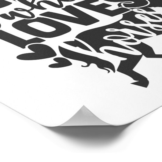 Gewoon een meisje dat van Typografie houdt Poster (Hoek)