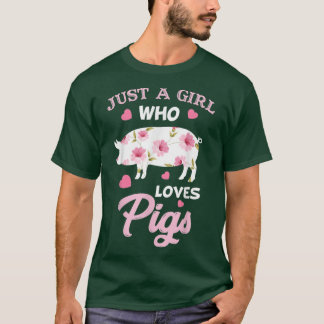 Gewoon een meisje dat van Varkens houdt 3455 T-shirt