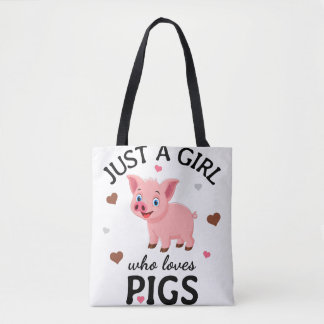 Gewoon een meisje dat van varkens houdt Cadeau Draagtas