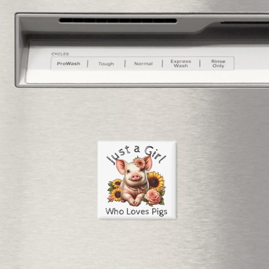 Gewoon een meisje dat van varkens houdt magneet (Insitu (Vaatwasser))