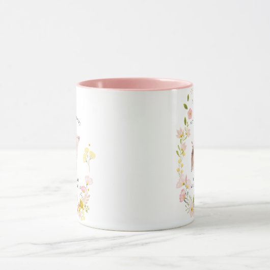 Gewoon een meisje dat van varkens houdt | Monogram Mok (Midden)