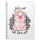 Gewoon een meisje dat van varkens houdt notitieboek (Voorkant)