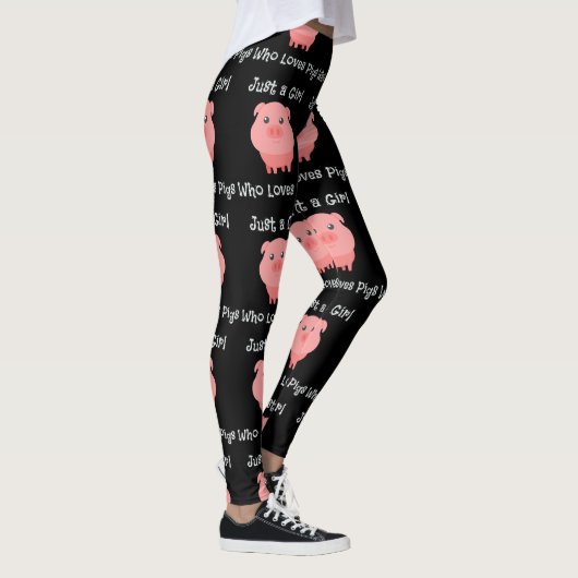 Gewoon een meisje dat van varkensvarkens houdt leggings (Rechts)