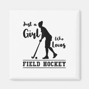 Gewoon een meisje dat van veldhockey houdt Veldhoc Magneet