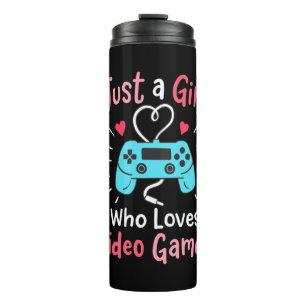 Gewoon een meisje dat van videogames houdt thermosbeker