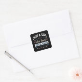 Gewoon een meisje dat van virtuele realiteit houdt vierkante sticker (Envelop)