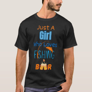 Gewoon een meisje dat van vissen houdt, Klassieke T-shirt