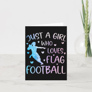 Gewoon een meisje dat van vlaggenvoetbal houdt, gr kaart