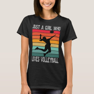 gewoon een meisje dat van volleybal houdt, t-shirt
