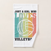 Gewoon een meisje dat van Volleyball houdt Handdoek (Handdoek)