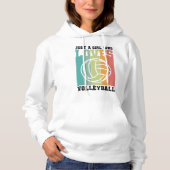 Gewoon een meisje dat van Volleyball houdt Hoodie (Voorkant)