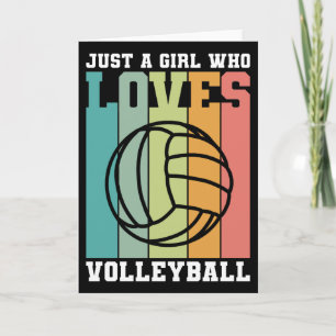 Gewoon een meisje dat van Volleyball houdt Kaart