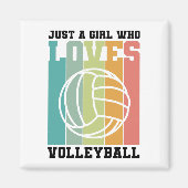 Gewoon een meisje dat van Volleyball houdt Magneet (Voorkant)