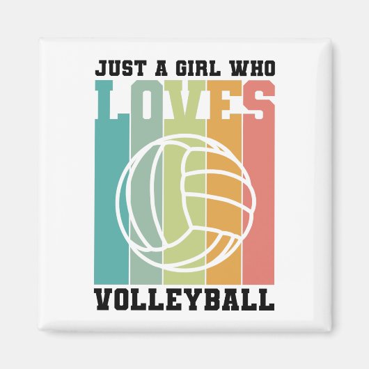 Gewoon een meisje dat van Volleyball houdt Magneet (Voorkant)