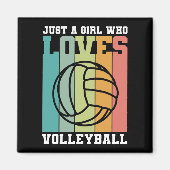 Gewoon een meisje dat van Volleyball houdt Magneet (Voorkant)