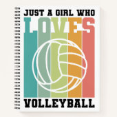 Gewoon een meisje dat van Volleyball houdt Notitieboek (Voorkant)